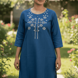Pure Cotton Blue Denim Kurti